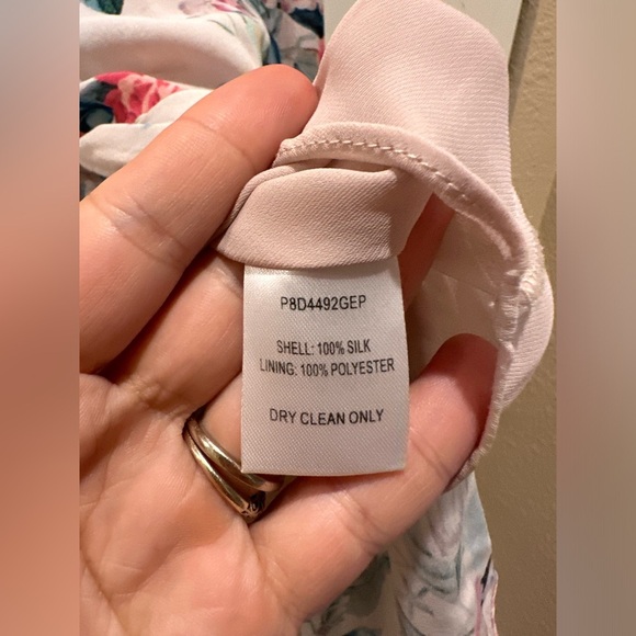 Parker Pure Silk Floral High Low Asymmetric Romantic Boho Wedding Prom Dress,S - Picture 3 of 7